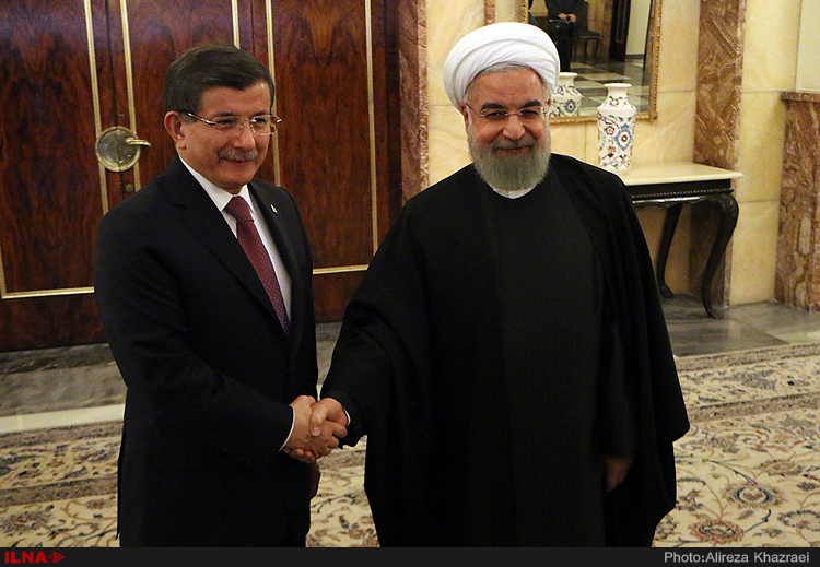 دیدار نخست وزیر ترکیه با حسن روحانی