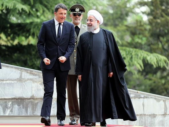 تصاویر : استقبال رسمی روحانی از نخست وزیر ایتالیا