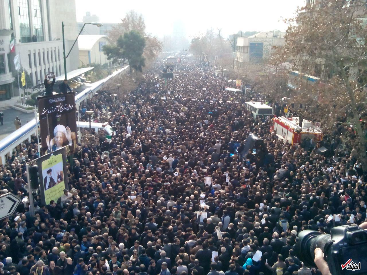 مردم سنگ تمام گذاشتند: حضور 3/5 میلیون نفری در مراسم تشییع آیت الله هاشمی+ فیلم و تصویر هوایی
