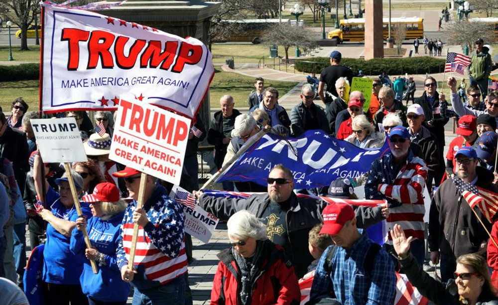 تصاویر : تظاهرات حامیان ترامپ‎
