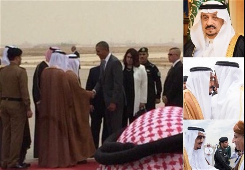 اتفاقی عجیب هنگام ورود اوباما به عربستان+ عکس