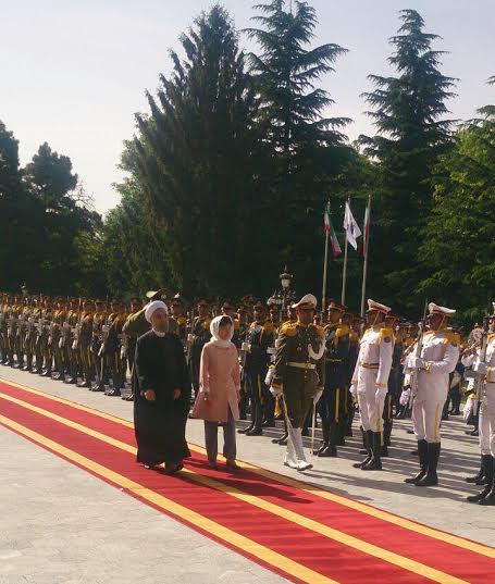 استقبال رسمی روحانی از رئیس جمهور کره جنوبی/ عکس