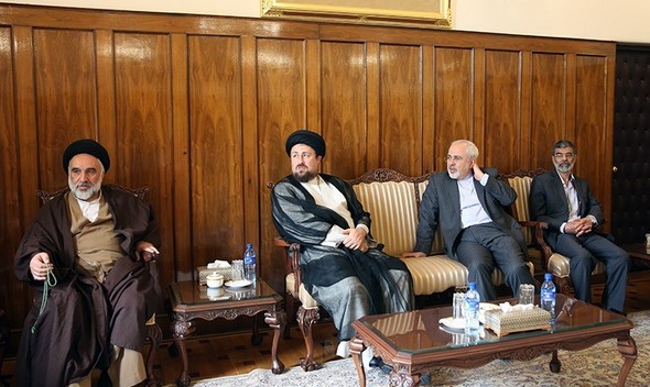 تصاویر : دیدار سید‌حسن‌خمینی از ظریف در وزارت خارجه
