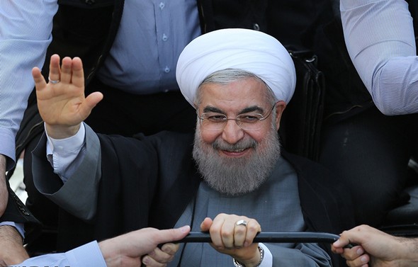 تصاویر : استقبال از روحانی در کرمانشاه