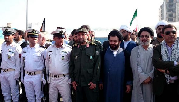 تصاویر : ورود پیکرهای ۶۶ شهید دفاع مقدس از مرز دریایی آبادان