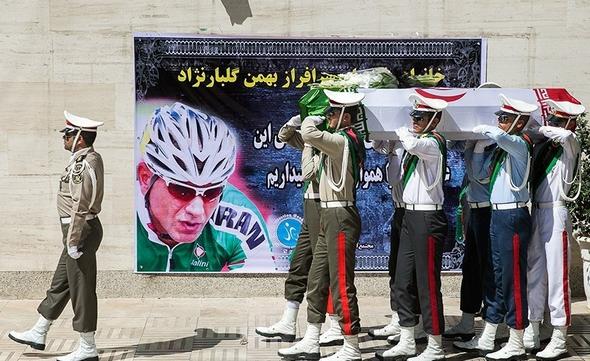 تصاویر : تشییع دوچرخه سوار پارالمپیکی