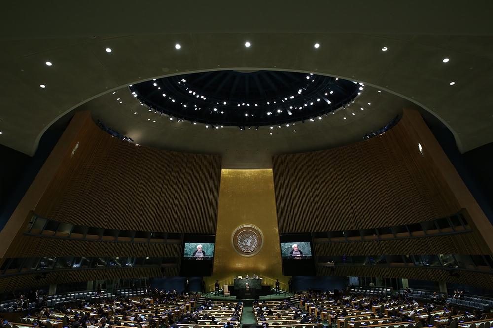 تصاویر : سخنرانی روحانی در سازمان ملل