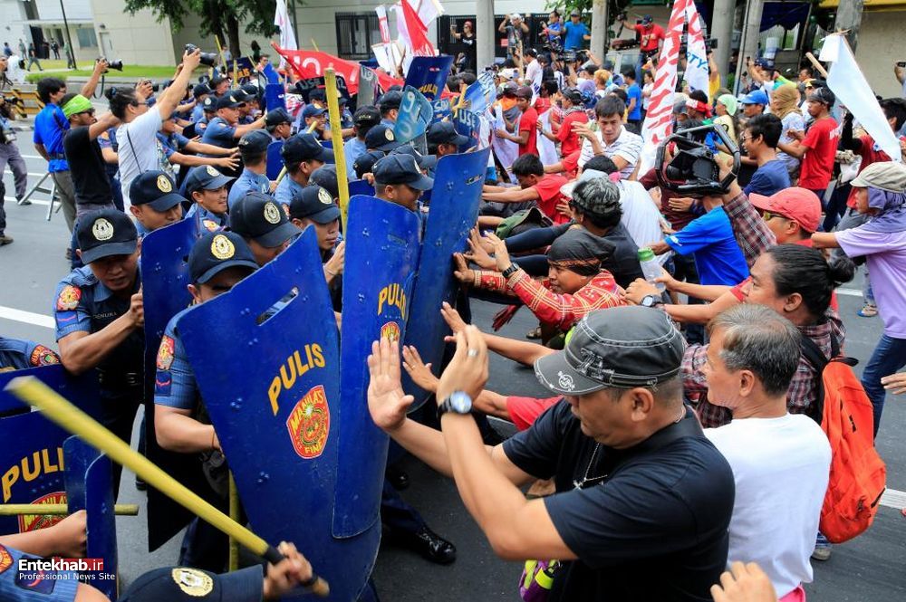 تصاویر : تظاهرات ضد آمریکایی در فیلیپین