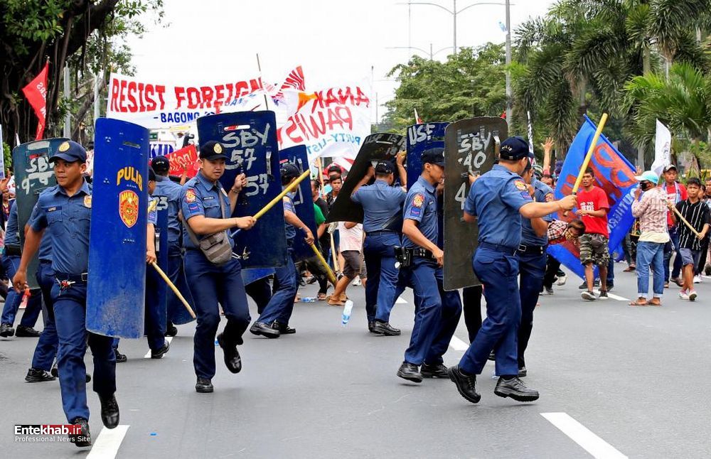 تصاویر : تظاهرات ضد آمریکایی در فیلیپین