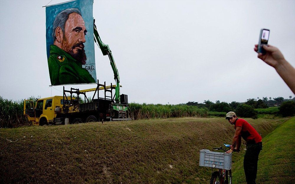 تصاویر : ورود خاکستر کاسترو به سانتیاگو‎