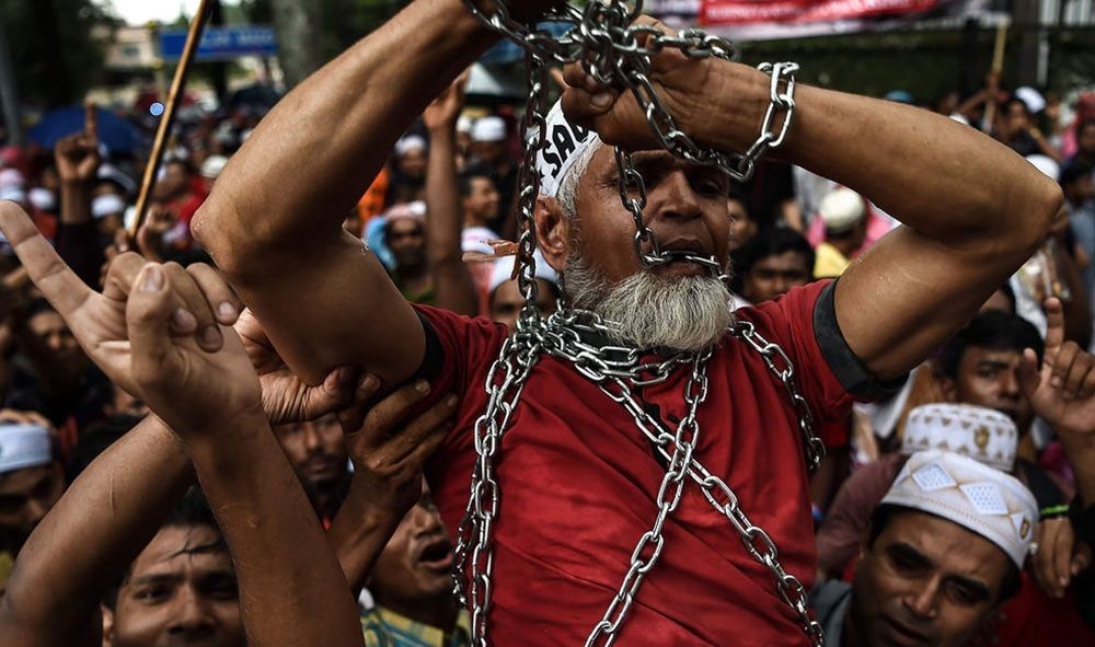 تصاویر : تجمع اعتراضی به خشونت علیه مسلمانان میانمار