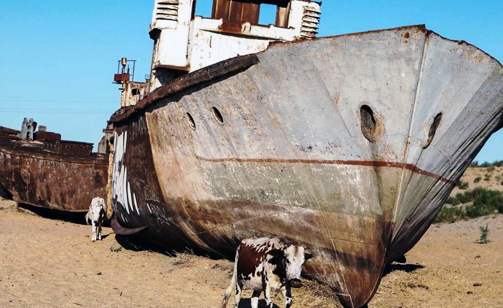 تصاویر : گورستان کشتی ها در وسط کویر‎