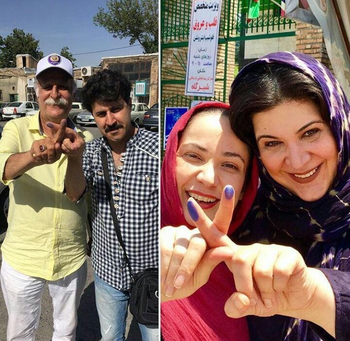 تصاویر : حضور پررنگ چهره های سینما و ورزشکاران در انتخابات96