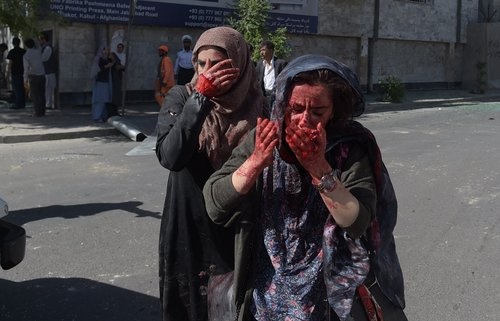 تصاویر : انفجار مهیب در منطقه دیپلماتیک کابل