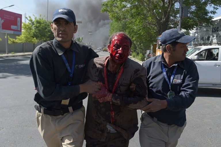 تصاویر : انفجار مهیب در منطقه دیپلماتیک کابل