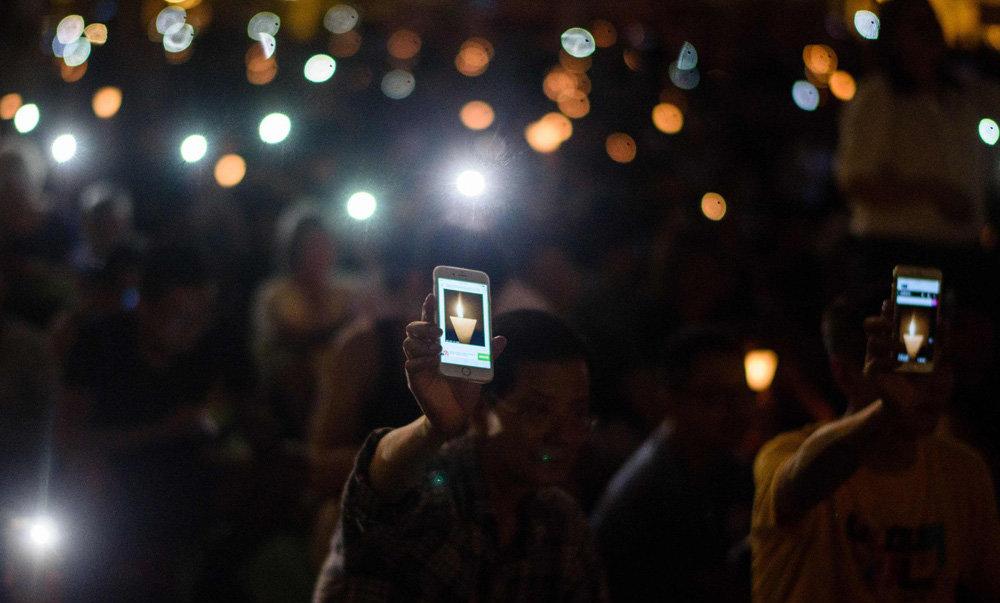 تصاویر : مراسم سالگرد حادثه میدان تیانانمن در هنگ کنگ‎