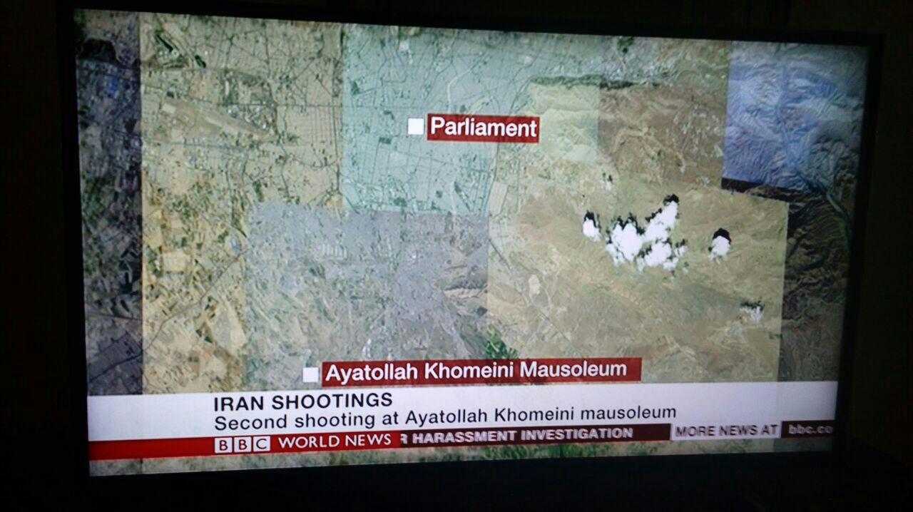 عکس/ حملات تروریستی به تهران در صدر اخبار تلویزیون های جهان