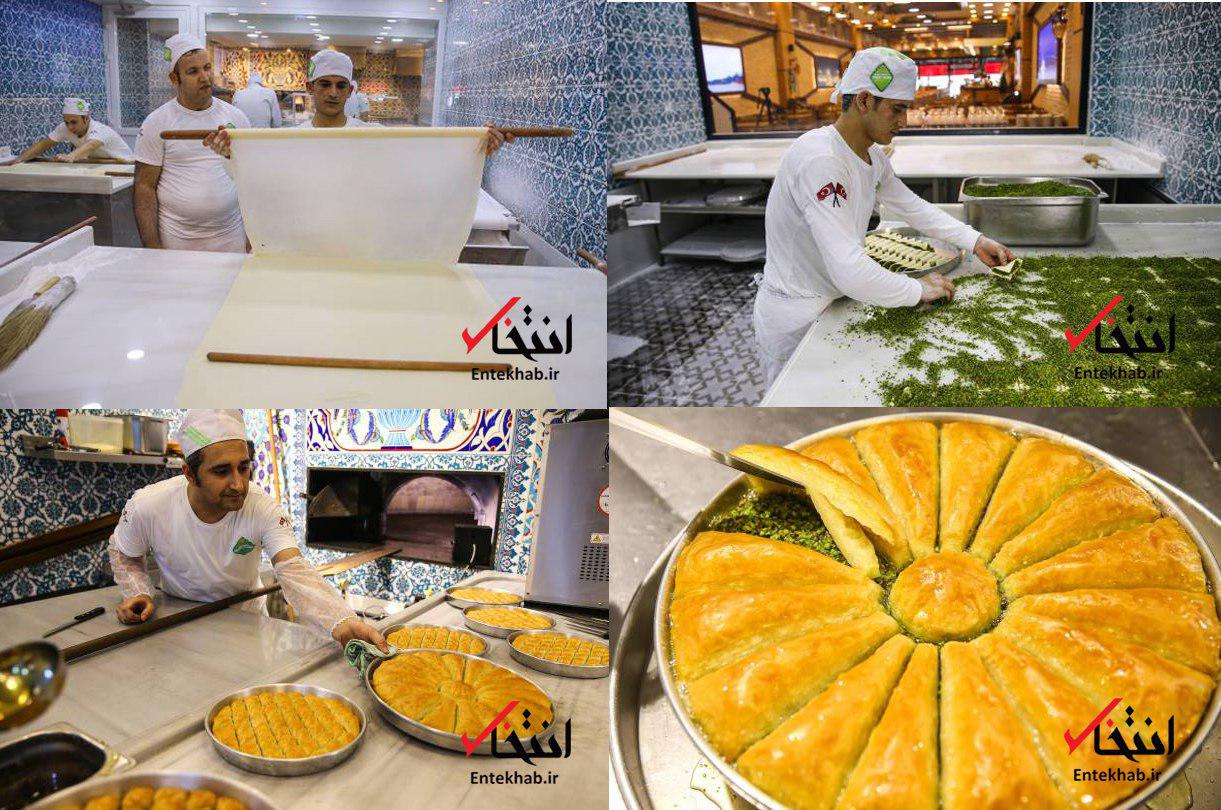 بازار طبخ و فروش باقلواهای معروف در آستانه عید فطر