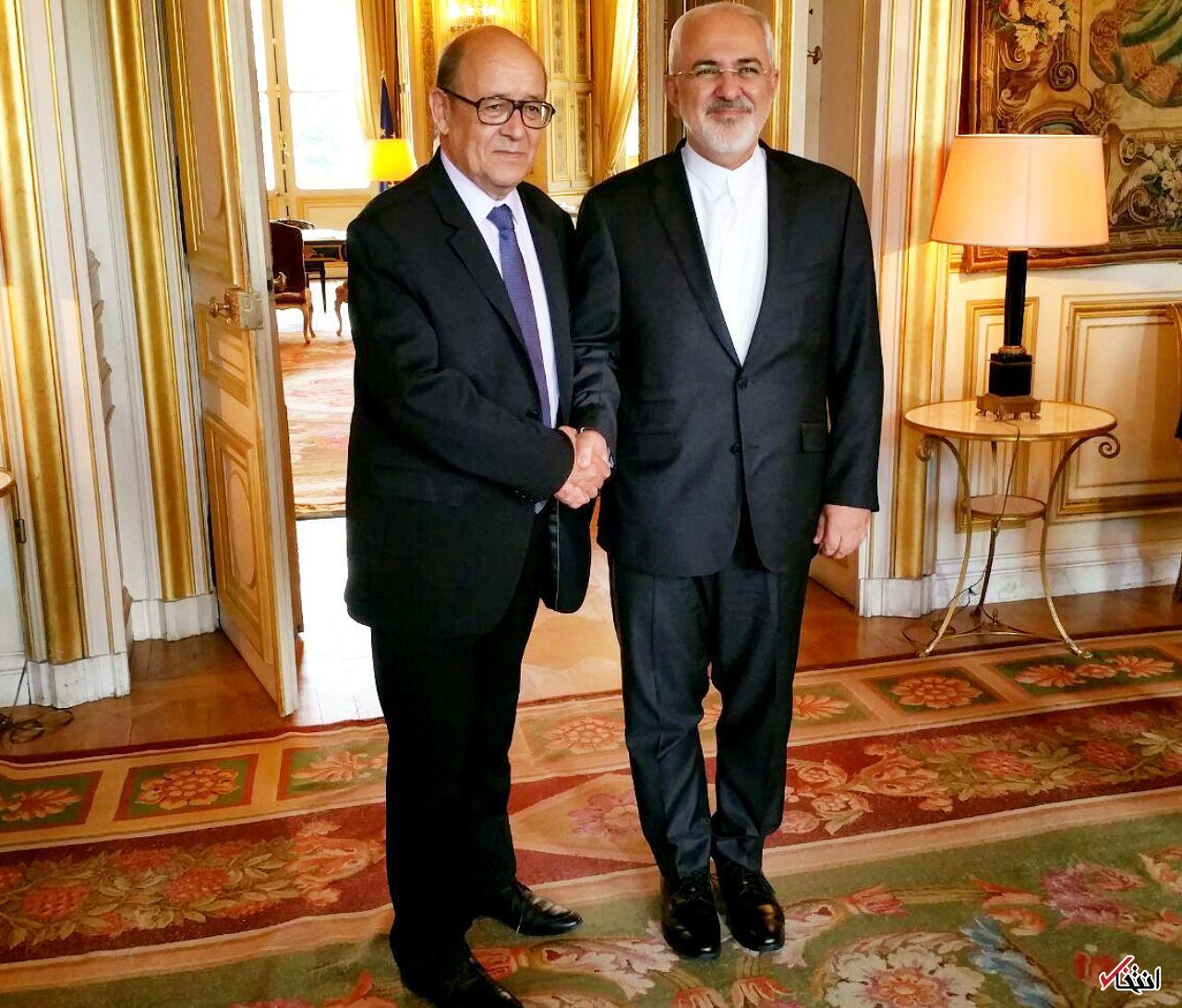 بازهم بی اخلاقی، بازهم دلواپسان / انتشار کلیپ تقطیع شده در مورد دیدار ظریف با وزیر خارجه فرانسه