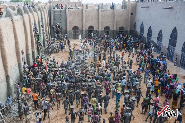 تصاویر : بزرگترین مسجد خشتی جهان چگونه ترمیم می‌شود؟