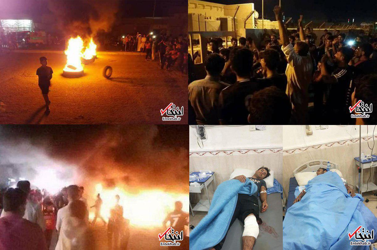 عکس / ناآرامی‌ها و تجمعات شب گذشته در شهر نجف