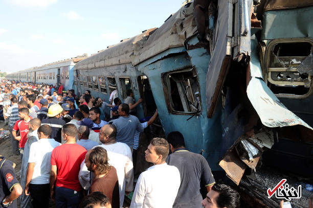 تصاویر : تصادف مرگبار دو قطار در اسکندریه مصر
