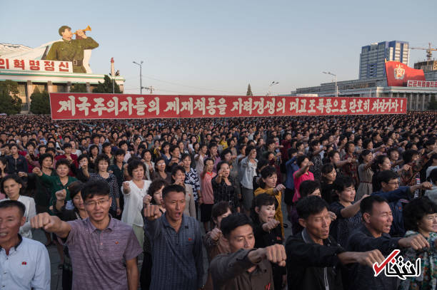تصاویر : تجمع مردم کره شمالی علیه دونالد ترامپ