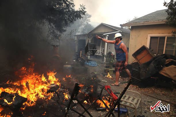 تصاویر :  آتش‌سوزی‌ گسترده در جنگل‌های کالیفرنیا