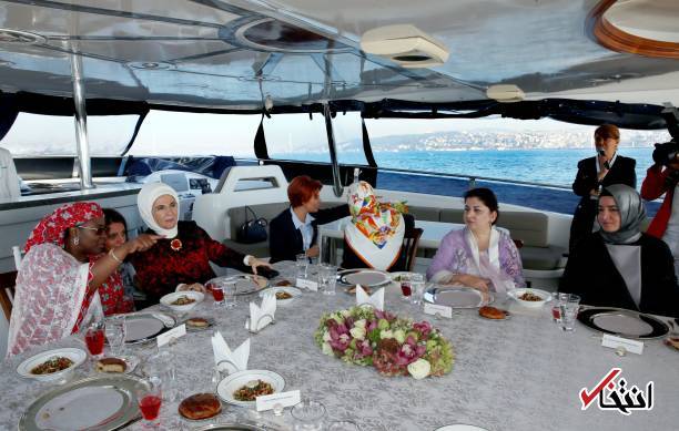 عکس/ همسران مقامات اجلاس دی-۸ در ضیافت ناهار همسر اردوغان
