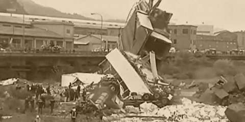 پل اتوبان هوایی در ایتالیا در هوای طوفانی فرو ریخت / ۸ خودرو سقوط کردند / تایید مرگ ۲۲ نفر تاکنون