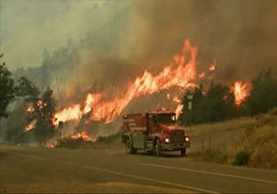 فیلم/ آتش سوزی گسترده در مناطق جنگلی کالیفرنیا