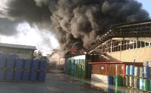 آتش سوزی در شهر صنعتی لیا خاموش شد