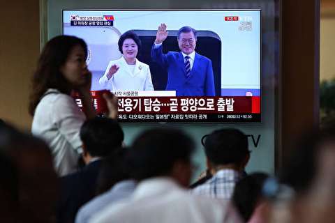 تصاویر : استقبال کیم جونگ اون از رئيس جمهور کره جنوبی
