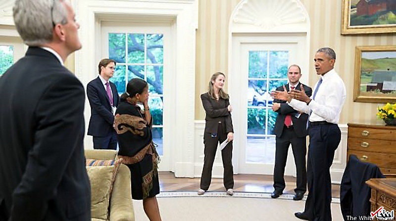 تصاویر : اوباما هنگام دریافت خبر توافق
