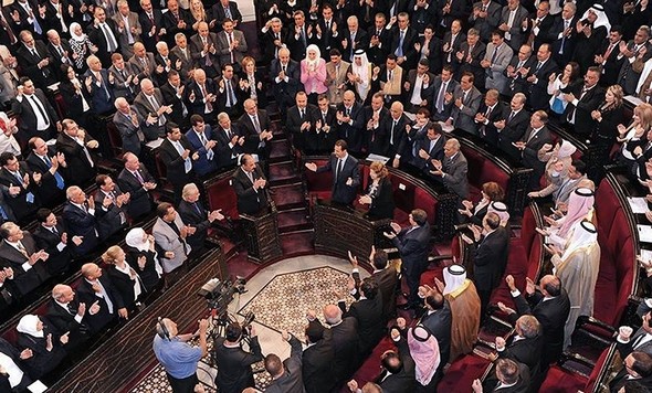 تصاویر : سخنرانی بشار اسد در پارلمان سوریه