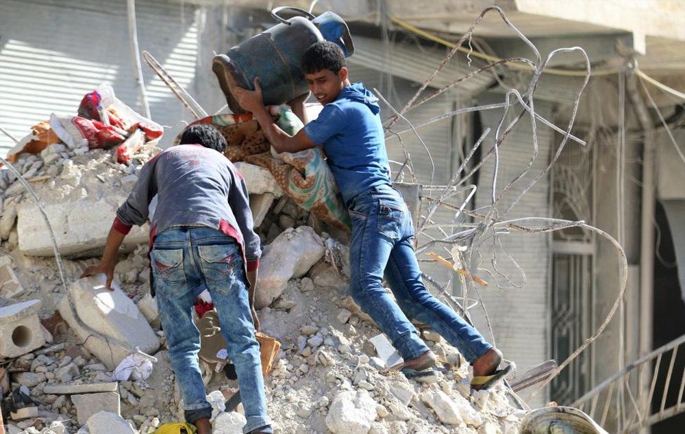 تصاویر : گرسنگی و ویرانی در حلب