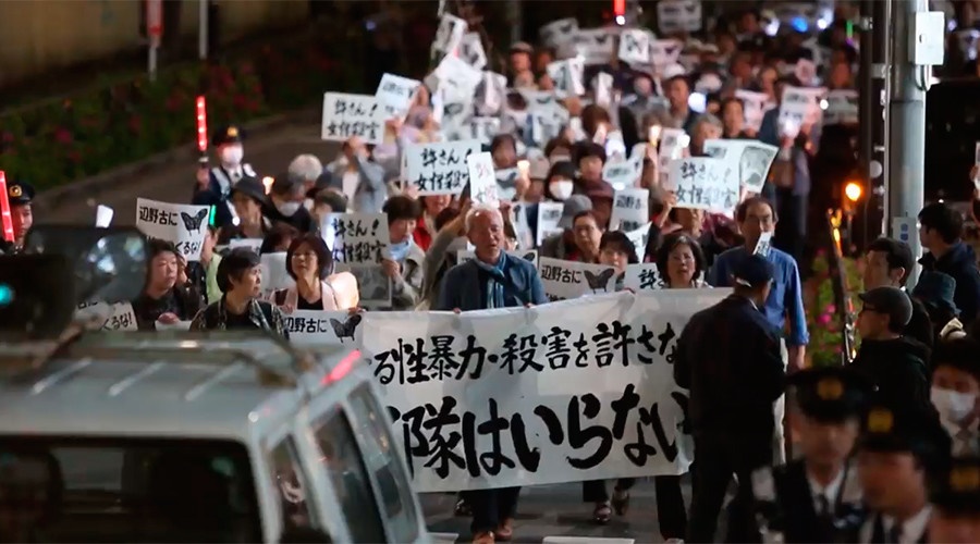 عکس/پایگاه های آمریکا، ژاپن را ناآرام کرد