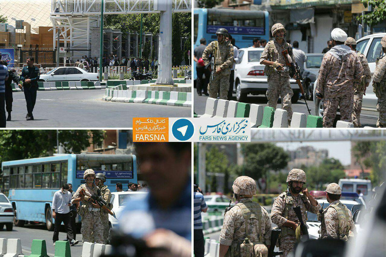 عکس/ حضور تک تیراندازهای سپاه در خیابان‌های اطراف مجلس