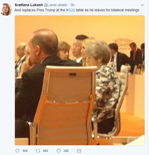 سنت شکنی ترامپ و دخترش؛ نشستن ایوانکا ترامپ در جمع رهبران جهان در نشست گروه ۲۰ جنجالی شد