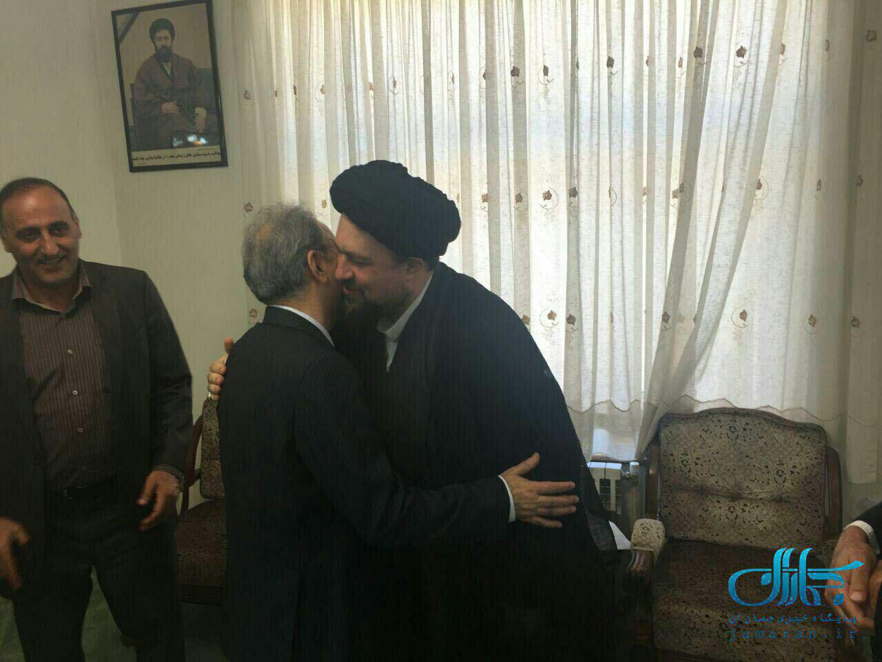 عکس / دیدار محمدعلی نجفی با سيدحسن خمينى بعد از انتخابش به عنوان شهردار