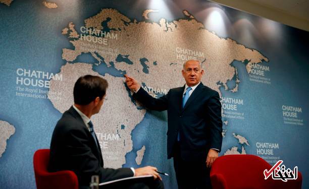 عکس/ نتانیاهو با نقشه ایران را افراطی معرفی کرد