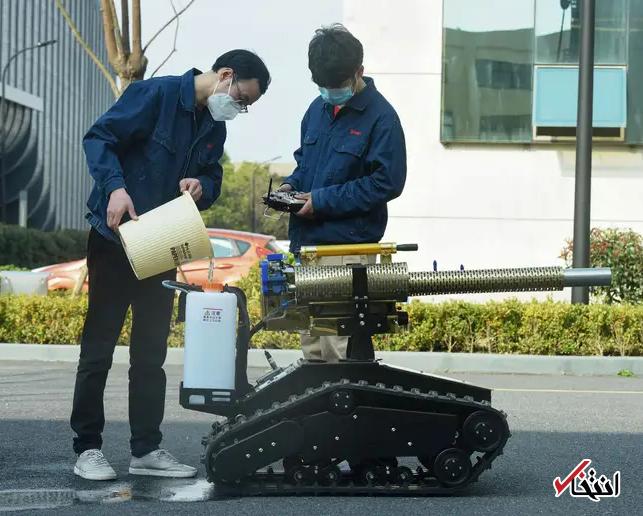 نگاهی به فعالیت ربات های ضدعفونی کننده در چین+تصاویر