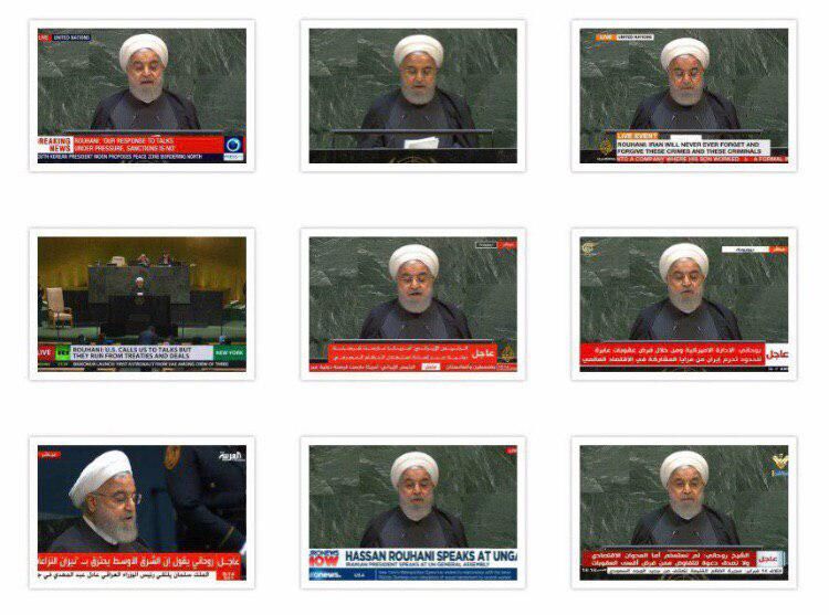 مخاطبان شبکه های مهم بین المللی پای سخنان حسن روحانی