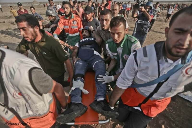 ۹۶ فلسطینی در راهپیمایی بزرگ بازگشت در غزه زخمی شدند