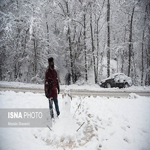 تصاویر: برف و یخ بندان در جاده‌های منتهی به دودانگه ساری - استان مازندران