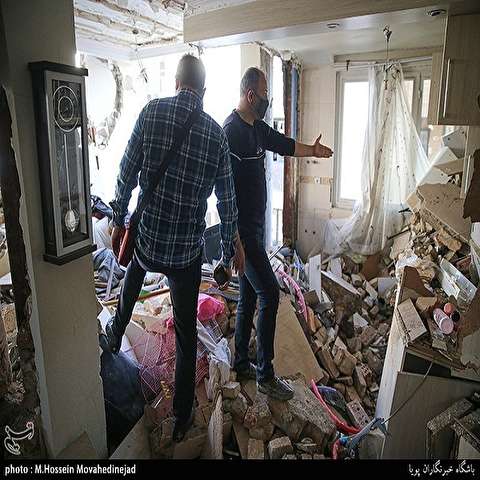 تصاویر: انفجار در خانه مسکونی خیابان کمیل تهران