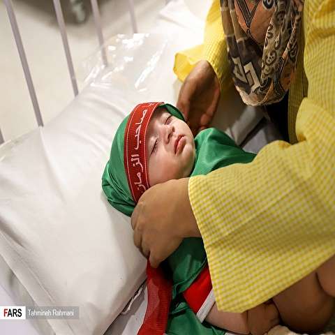 تصاویر: بازدید نماینده مجمع جهانی علی اصغر از کودکان بستری در بیمارستان مفید