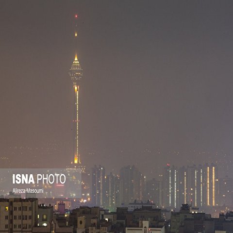 تصاویر: آلودگی شب‌های تهران